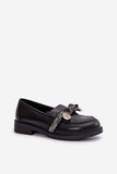 Elegant Eco Leather Women's Loafers with Charming Bow