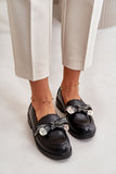Elegant Eco Leather Women's Loafers with Charming Bow