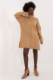 Turtleneck Mini Dress with Smooth Texture for Everyday Style