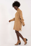 Turtleneck Mini Dress with Smooth Texture for Everyday Style