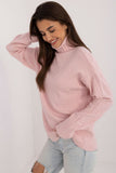 Textured Women's Turtleneck Sweater for Casual Wear