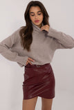 Textured Women's Turtleneck Sweater for Casual Days