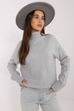 Textured Long Sleeve Women's Turtleneck Sweater