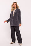 Oversized Teddy Bear Coat with Decorative Snap and Pockets