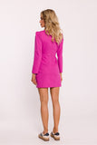 Cotton Mini Dress with Long Sleeves and Waist Cut Design