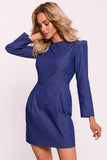 Lightweight Cotton Mini Dress with Pleated Sleeves