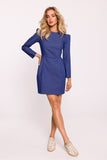 Lightweight Cotton Mini Dress with Pleated Sleeves