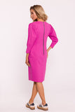 Elegant Cotton Pencil Dress with Geometric Stitching