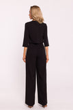 Chic Wide-Leg Women's Jumpsuit with Elegant Double Top