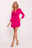 Elegant Women's Jumpsuit with Jacket Collar and Tie Detail