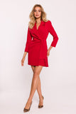 Elegant Women's Jumpsuit with Jacket Collar and Tie Detail