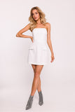 Elegant Corset Mini Dress with Boning and Unique Flaps