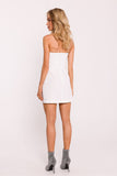 Elegant Corset Mini Dress with Boning and Unique Flaps