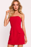 Elegant Corset Mini Dress with Unique Flaps and Boning