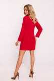 Elegant Jacket-Style Dress with Collar and Gold Buttons