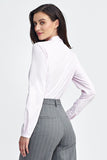 Elegant Fitted Body with Half-Collar and Long Sleeves