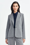 Elegant Fitted Blazer with Classic Lapel and Button Details