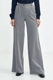 Elegant Wide Leg Relaxed Fit Women's Pants with Pleats