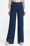 Elegant Women's Wide-Leg Pants with Tennis-Style Stripes