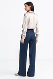 Elegant Women's Wide-Leg Pants with Tennis-Style Stripes