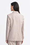 Elegant Oversized Jacket with Tennis-Style Stripes
