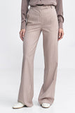 Elegant High-Waist Bootcut Pants with Tennis-Style Stripes