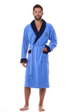Luxurious Men's Bathrobe with Elegant Collar & Embroidery