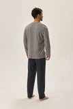 Classic Gray Long-Sleeve Men's Pajama Set