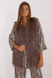 Casual Fur Vest with Hook Closure and Lining