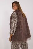 Casual Fur Vest with Hook Closure and Lining