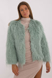 Elegant Transitional Fur Finish Jacket with Pockets