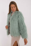 Elegant Transitional Fur Finish Jacket with Pockets