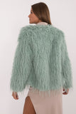 Elegant Transitional Fur Finish Jacket with Pockets