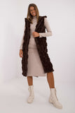 Elegant Faux Fur Vest with Hood and Pockets