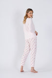 Elegant Women's Pajama Set with 3/4 Sleeve Blouse & Pants