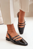 Eco Leather Women's Ballet Flats with Adjustable Straps