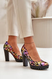 Handmade Leather Elegant Pumps with Non-Slip Platform