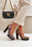Handmade Leather Elegant Pumps with Non-Slip Platform