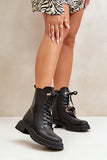 Chic Women's Synthetic Leather Ankle Boots with Zipper & Laces