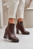 Eco-Leather Stiletto Ankle Boots with Fleece Lining