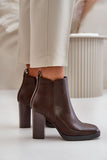 Eco-Leather Stiletto Ankle Boots with Fleece Lining