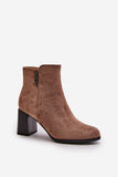 Cozy Eco Suede Ankle Boots with Zipper and Insulated Interior