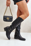 Elegant Eco-Leather Knee-High Flat Heel Women's Boots