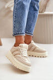 Stylish Platform Sneakers with Eco-Leather & Fleece Lining
