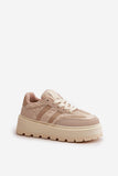 Stylish Platform Sneakers with Eco-Leather & Fleece Lining