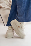 Eco Leather Women's Sports Shoes with Fur Lining and Platform