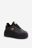 Eco-Leather Women's Sports Shoes with Fur Lining & Platform
