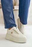 Eco Leather Women's Sports Shoes with Fur Lining & Platform