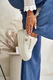 Eco Leather Women's Sports Shoes with Fur Lining & Platform