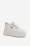 Eco Leather Women's Sports Shoes with Fur Lining & Platform